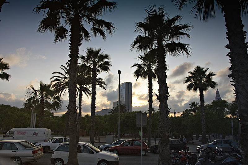 Sunset on Barceloneta